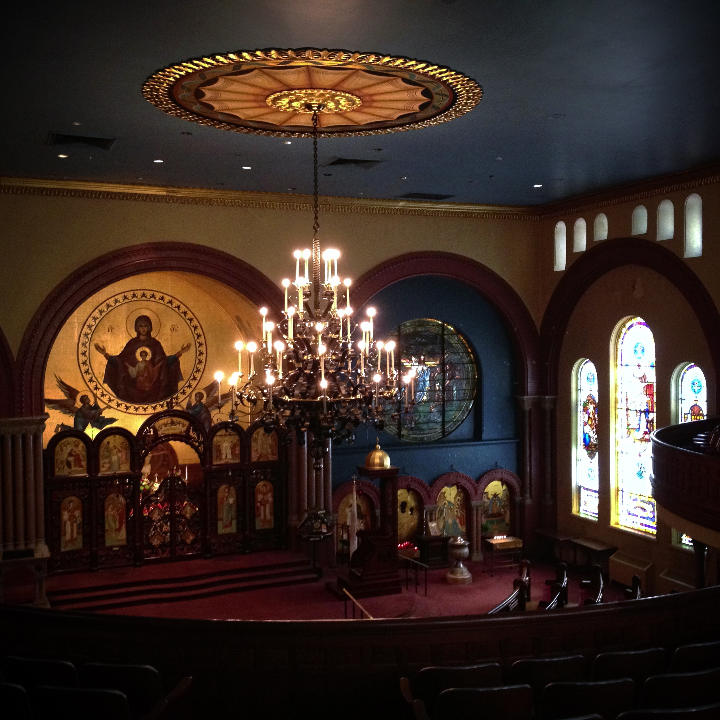 Interior of Baltimore’s Greek Orthodox Cathedral of the Annunciation.