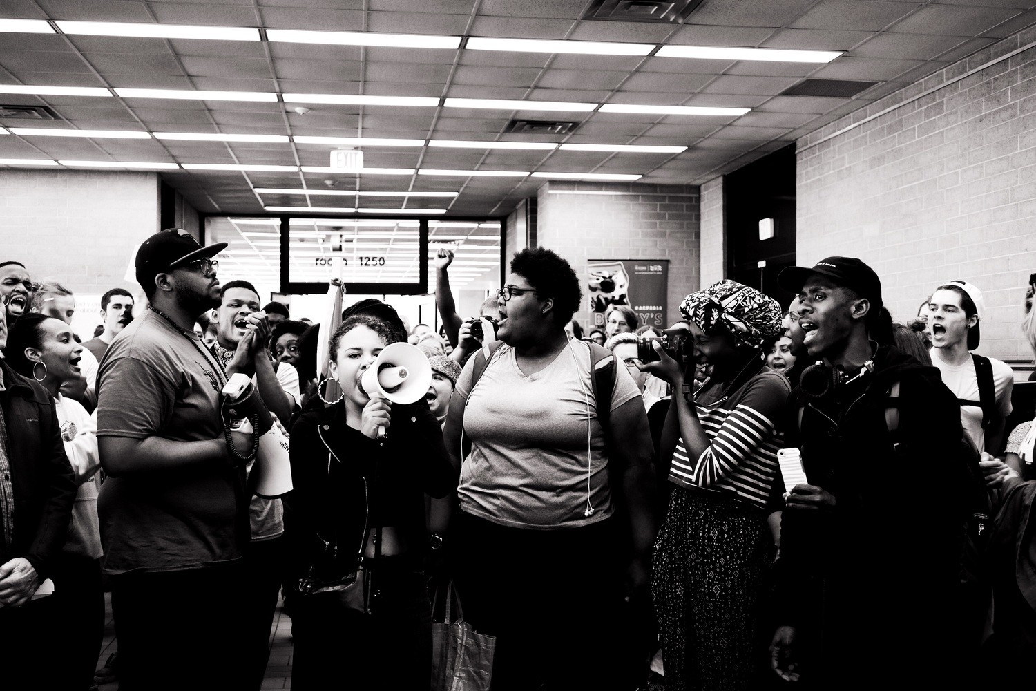 Student protesters occupied Helen C. White Hall, symbolically disrupting studying as a rebuttal to University of Wisconsin Police who removed a Black student from an Afro-American Studies class and arrested him for allegedly authoring anti-racist graffiti on campus buildings.